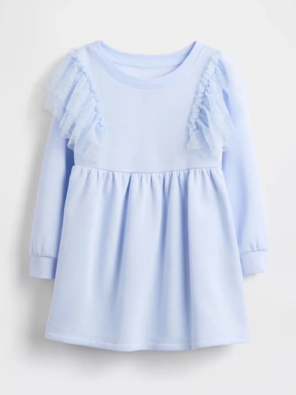 Gap Baby NWT Baby & Toddler Light Blue Tulle Sweatshirt Dress